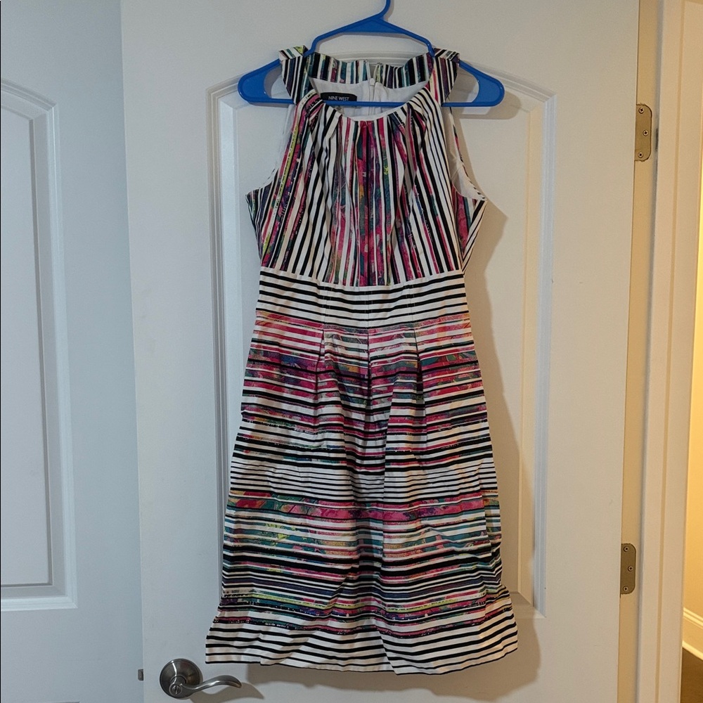 Nine West Multicolor Striped Kids Dress